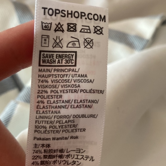 Topshop skirt - striped scallop - Picture 4 of 5